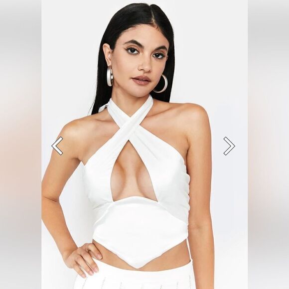 TIC TOC Keep Them Guessing Halter Top - Picture 1 of 7